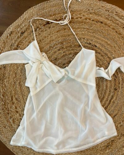 BLUSAS blusa gasa con moÑo hombro