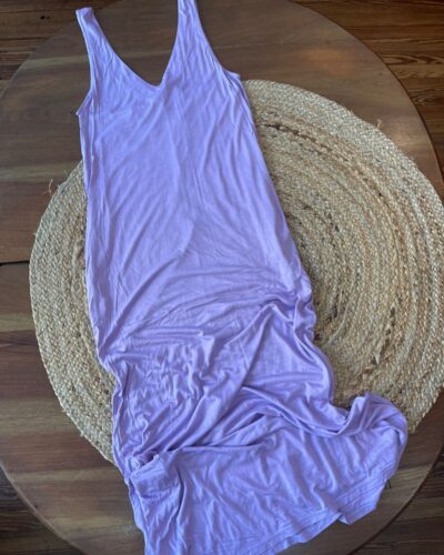 vestido largo algodon con licra